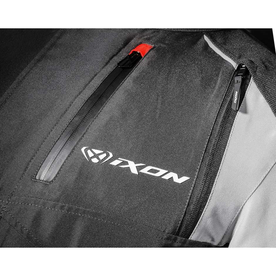 Blouson Moto 4 Seasons Touring Adventur Ixon BALDER Noir Gris Rouge