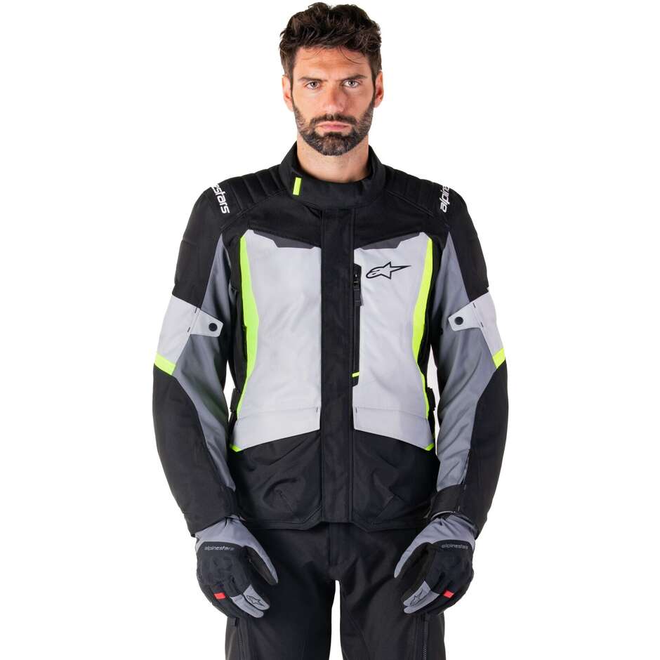 Blouson Moto Alpinestars ST-1 WATERPROOF Ice Fabric Gris Noir Jaune Fluo