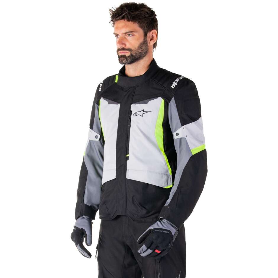 Blouson Moto Alpinestars ST-1 WATERPROOF Ice Fabric Gris Noir Jaune Fluo
