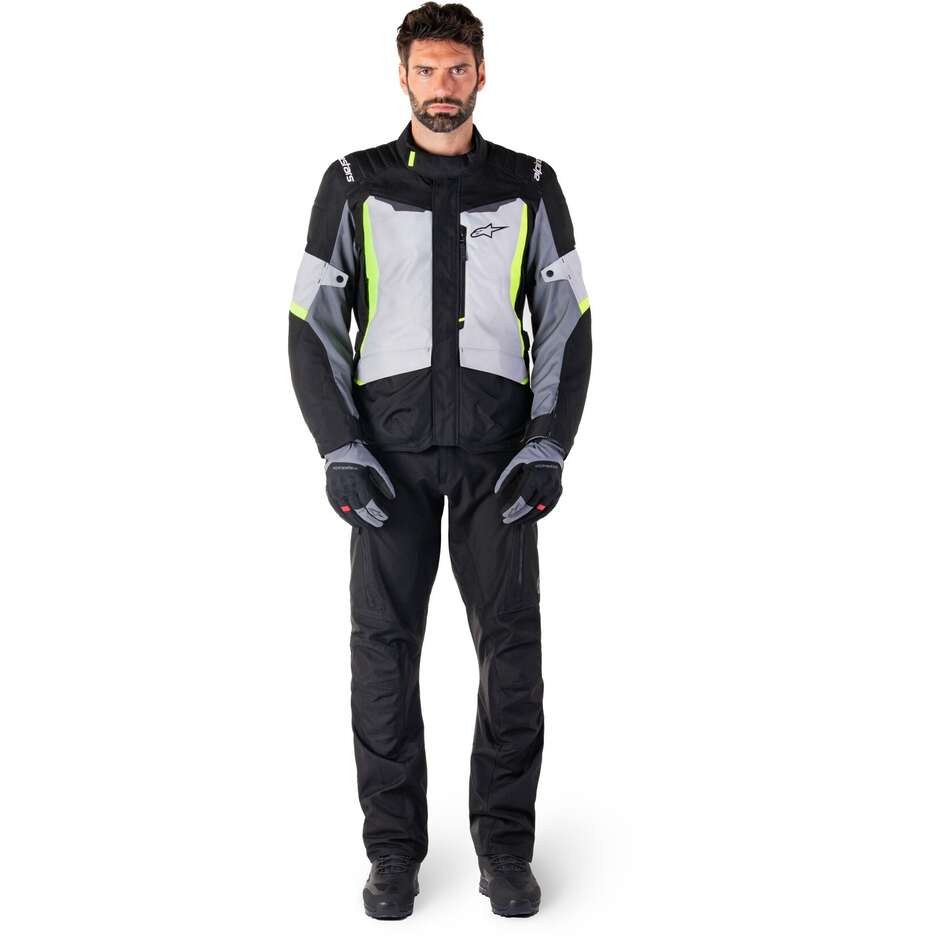Blouson Moto Alpinestars ST-1 WATERPROOF Ice Fabric Gris Noir Jaune Fluo