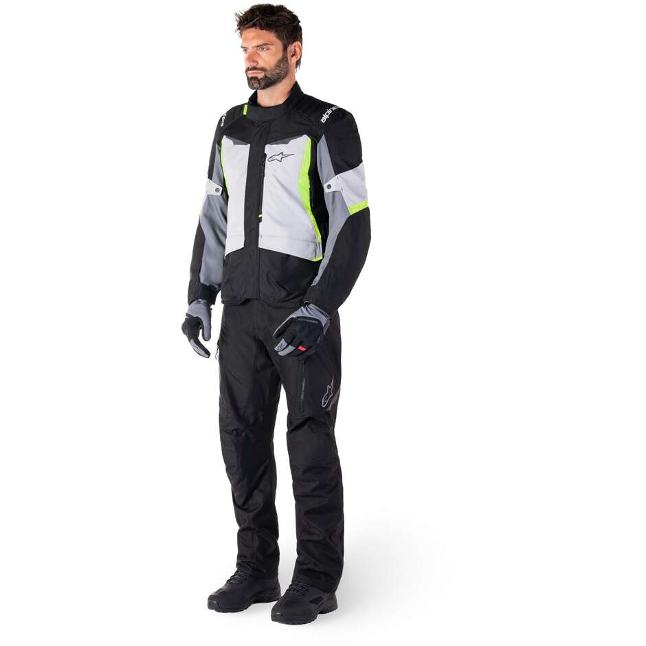 Blouson Moto Alpinestars ST-1 WATERPROOF Ice Fabric Gris Noir Jaune Fluo
