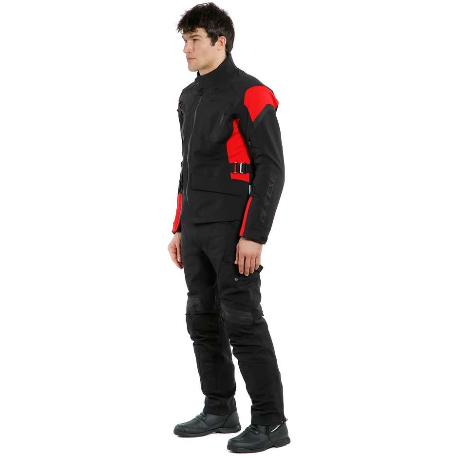 Blouson moto Dainese TONALE D-DRY noir lave rouge