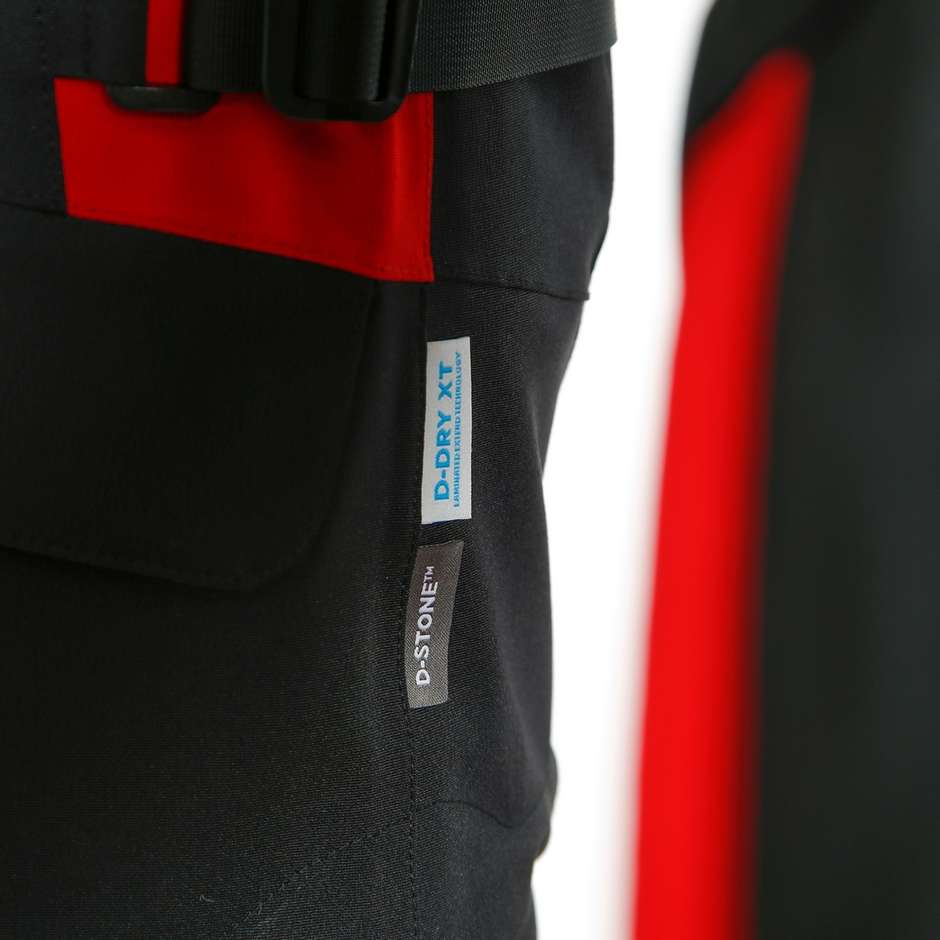Blouson moto Dainese TONALE D-DRY noir lave rouge