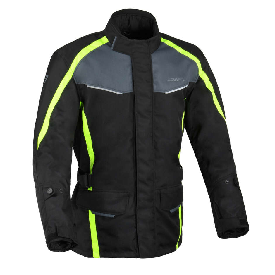 Blouson Moto DIFI Cage Aerotex Noir Jaune