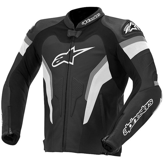 Blouson moto en cuir Alpinestars GP PRO Blouson cuir Anthracite Noir