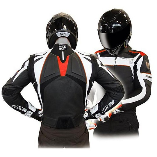 Blouson Moto en Cuir Mgp By Berik Model Supersonik Red