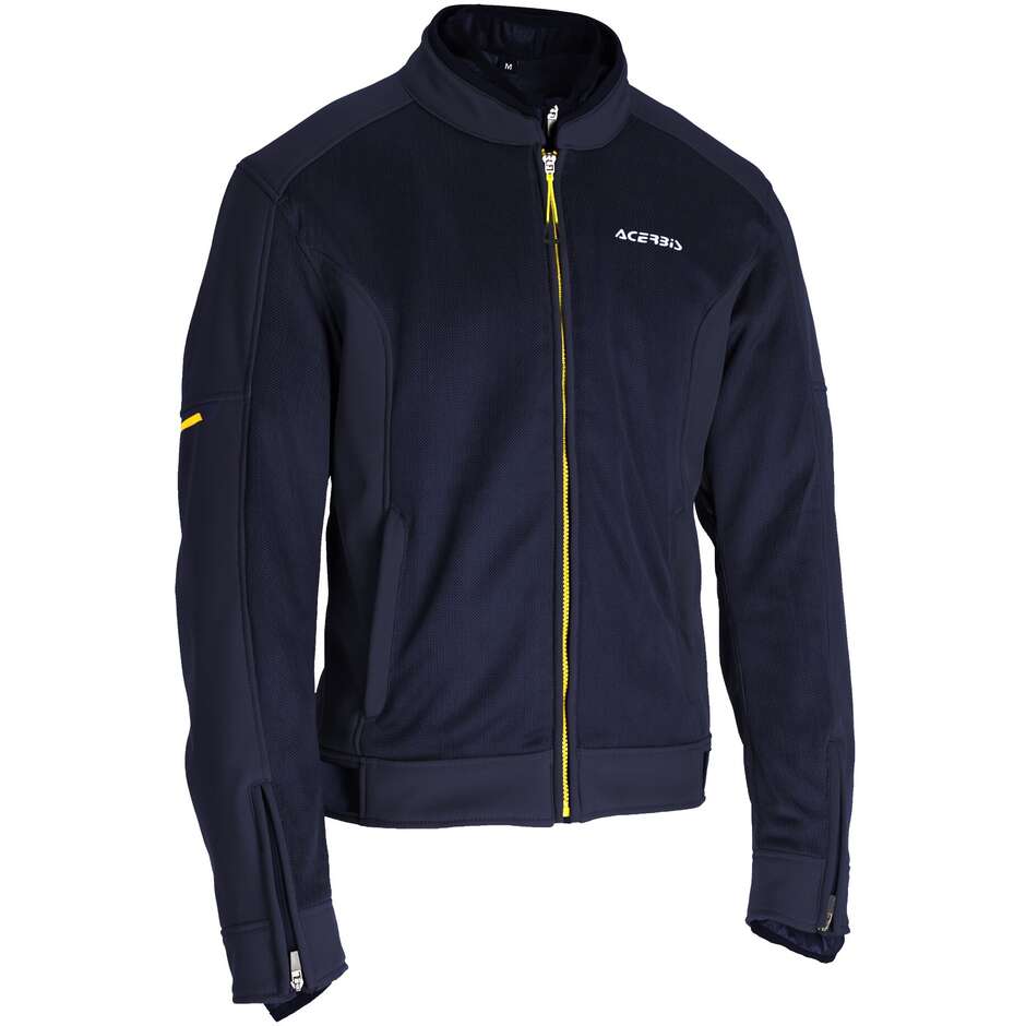 Blouson Moto en Tissu AERBIS CE GORDON Bleu Jaune