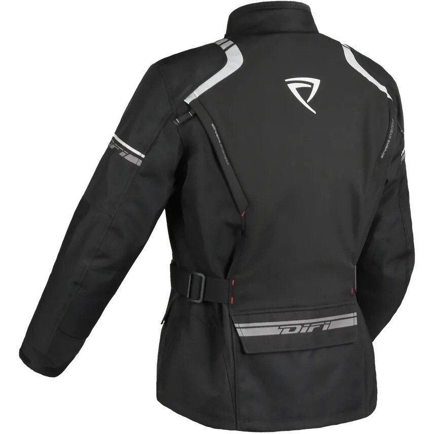 Blouson moto en tissu DIFI Navigator Aerotex pour femme noir