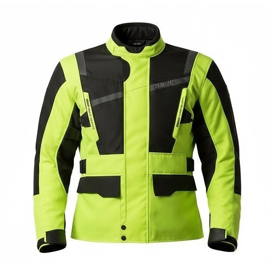 Blouson Moto En Tissu Hevik Touring STELVIO LIMITED Triple Couche Jaune noir