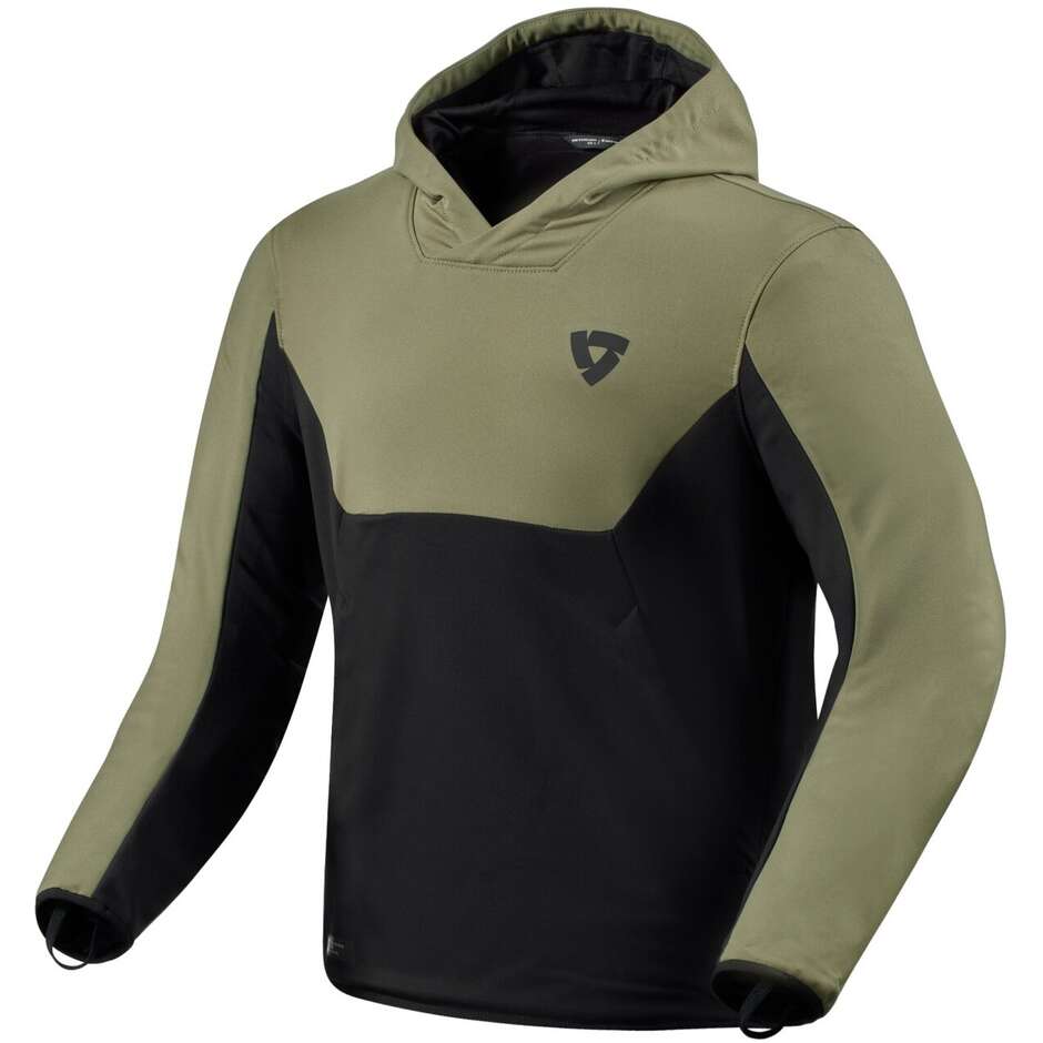 Blouson moto en tissu Rev'it à capuche ANDON Noir Vert