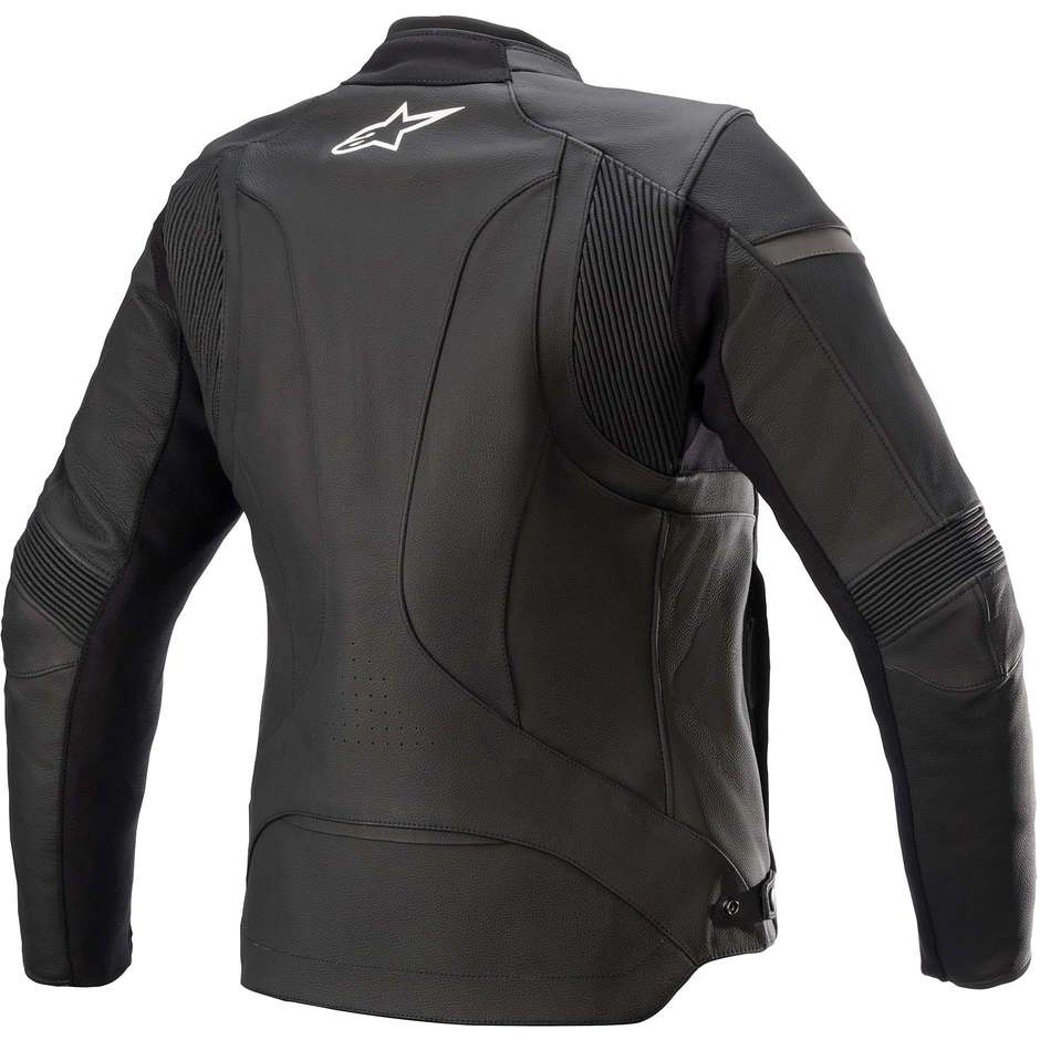 Blouson Moto Femme en Cuir Alpinestars STELLA KIRA V2 Noir