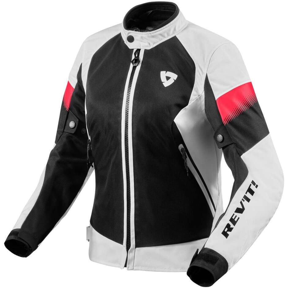 Blouson Moto Femme Rev'it CONTROL AIR H2O LADIES Blanc Noir