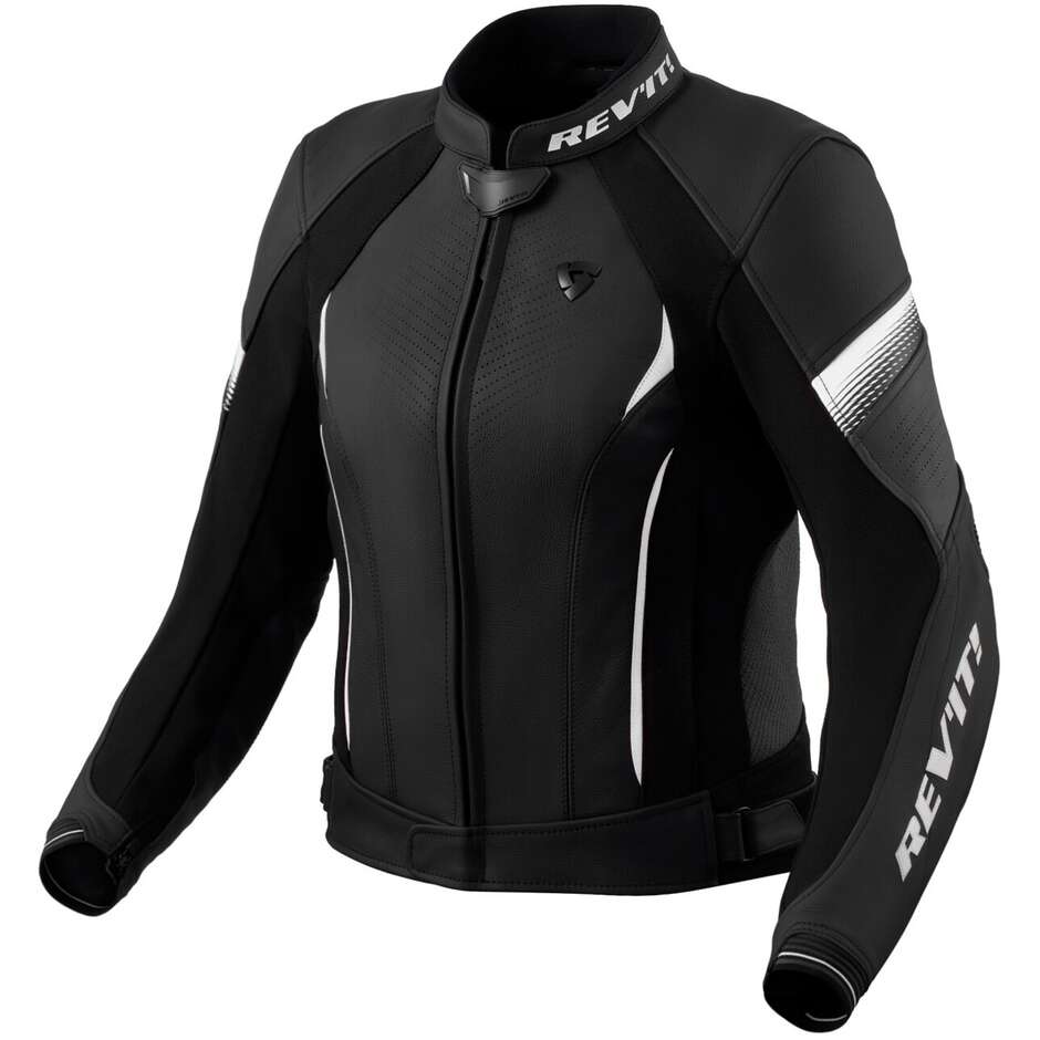 Blouson Moto Femme Rev'it XENA 4 LADIES Noir Blanc