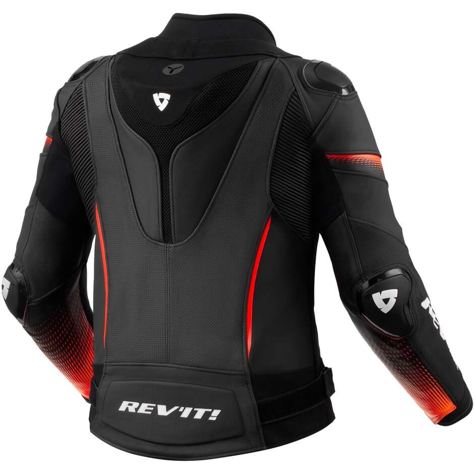 Blouson Moto Femme Rev'it XENA 4 PRO Ladies Noir Rouge Fluo