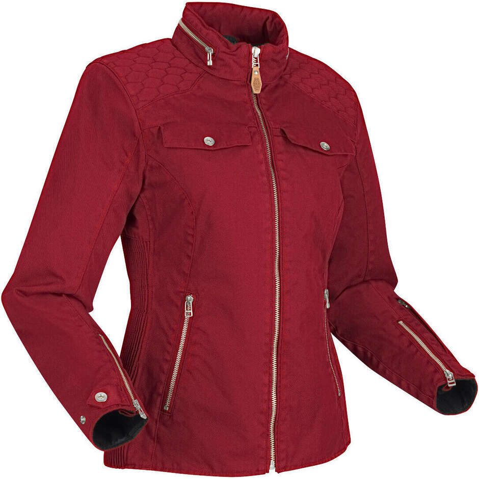 Blouson moto femme Segura LADY BAHIA rouge