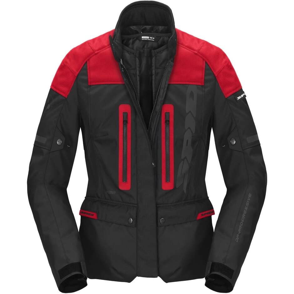 Blouson moto femme Spidi TRAVELER 3 EVO LADY Noir Rouge