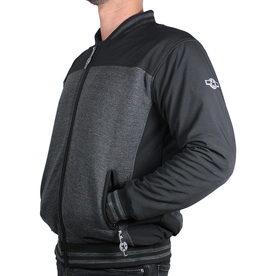 Blouson Moto Harisson Teddy Bear Gris Noir