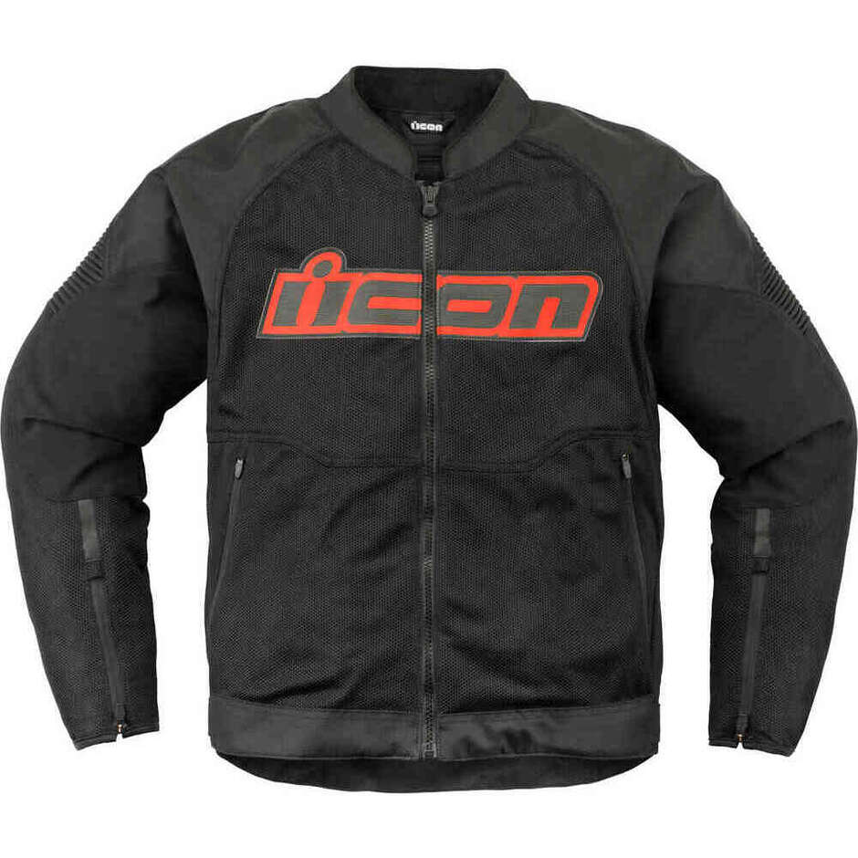 Blouson Moto Icon OVERLORD3 MESH CE Slayer Noir Rouge