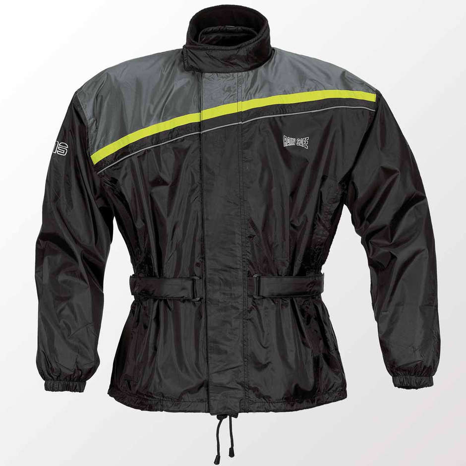 Blouson Moto Imperméable Gms DOUGLAS Noir Jaune Fluo