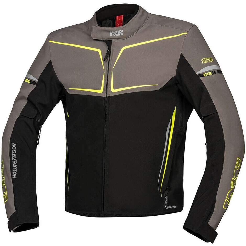 Blouson Moto iXS TS-Pro ST+ Noir Gris Jaune Fluo
