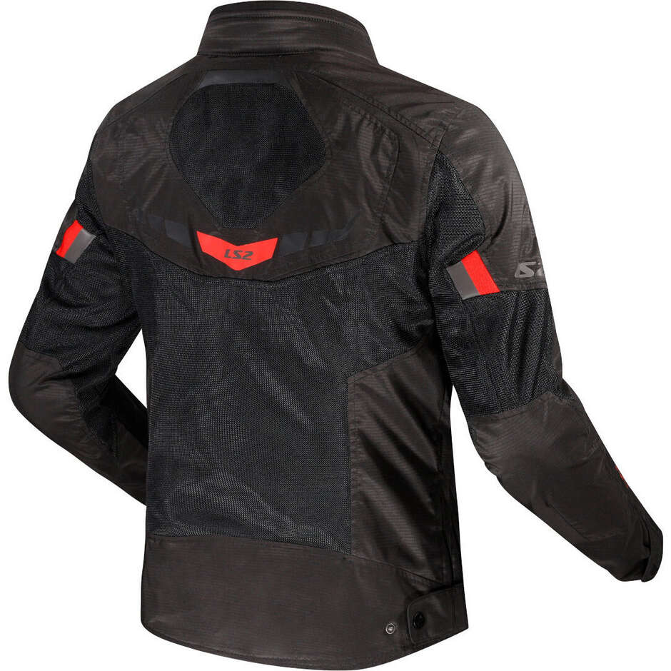 Blouson Moto LS2 GARDA AIR MAN Noir Rouge