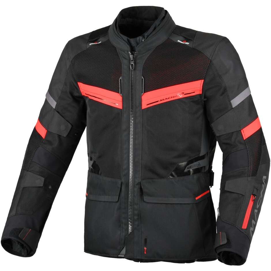 Blouson Moto Macna Captane Touring Noir Rouge