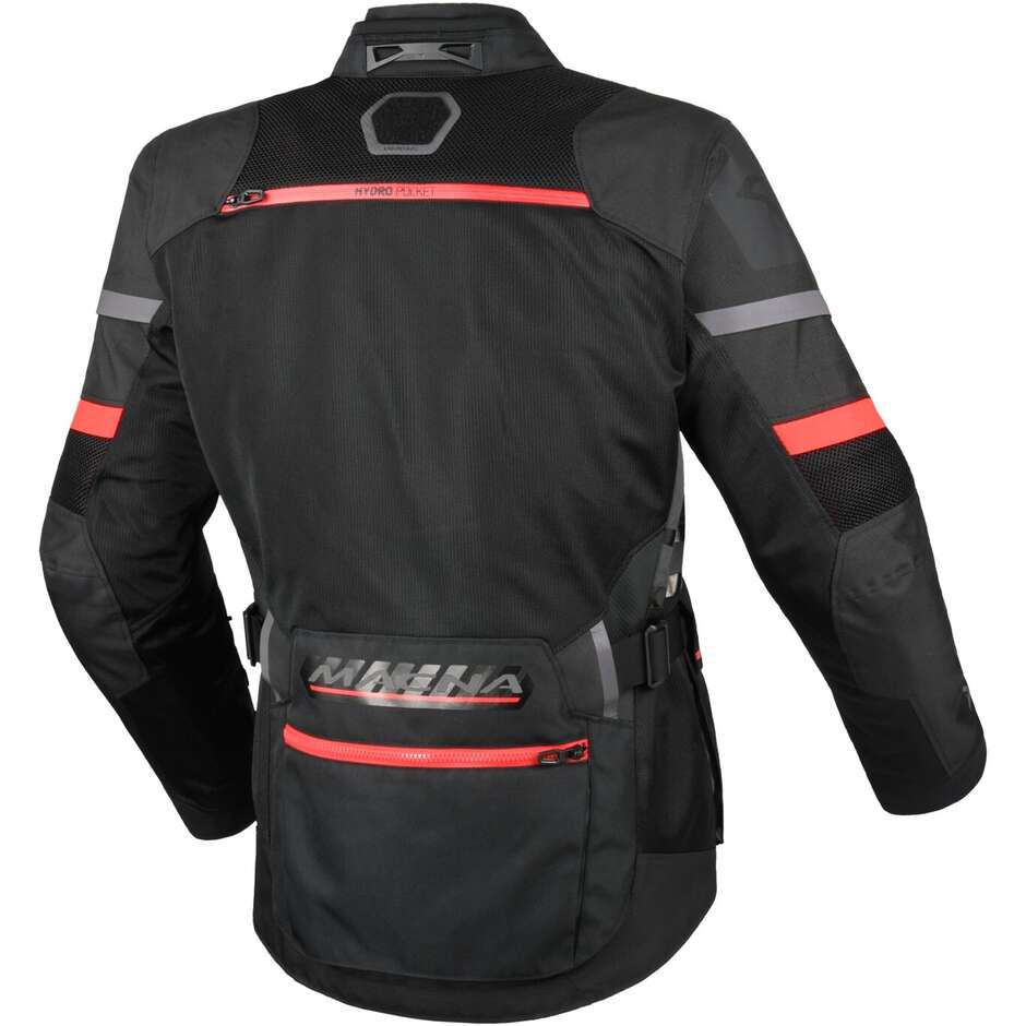 Blouson Moto Macna Captane Touring Noir Rouge
