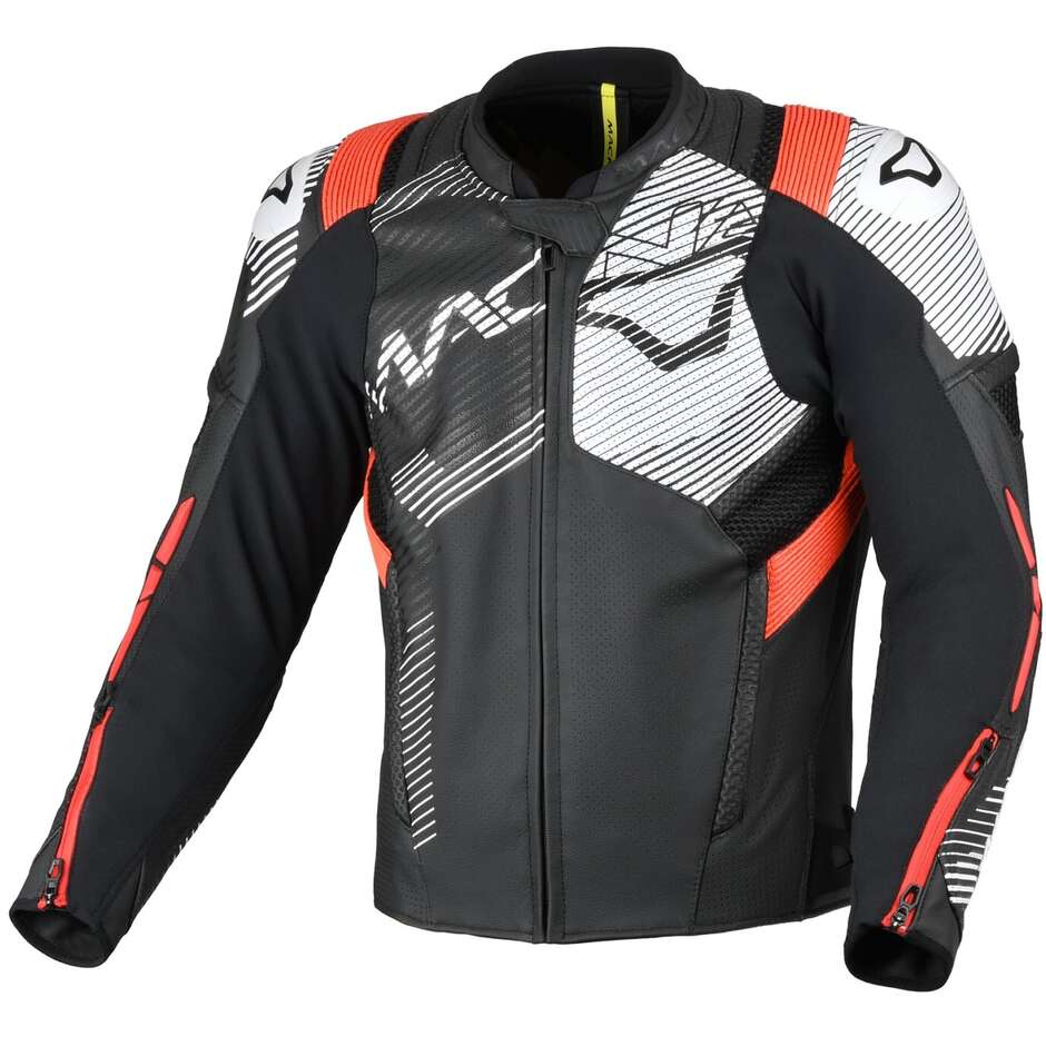 Blouson Moto Macna Ignite Noir Rouge Blanc