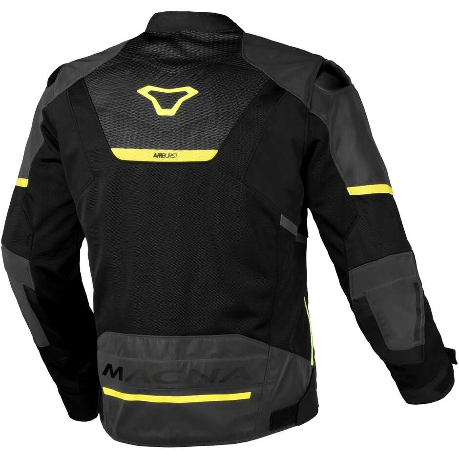 Blouson Moto Macna Orcano 2.0 Night Eye Noir jaune fluo