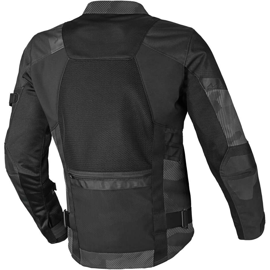 Blouson moto Macna Raddic Noir Gris camouflage
