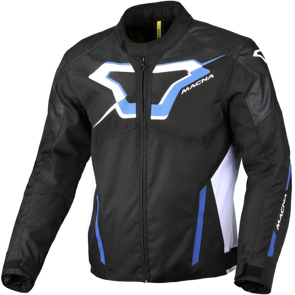 Blouson Moto Macna Tazar 2.0 Noir Blanc Bleu