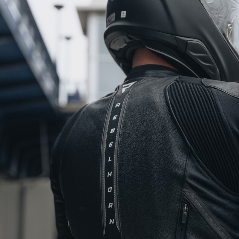 Blouson Moto Cuir REBELHORN VELOCE SPORT - Protections Amovibles CE Level 2 - Homme