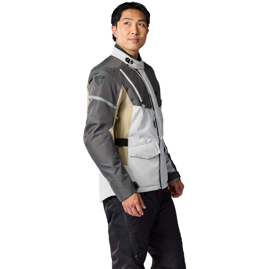 Blouson moto Rev'it Horizon 3 H2O, gris sable