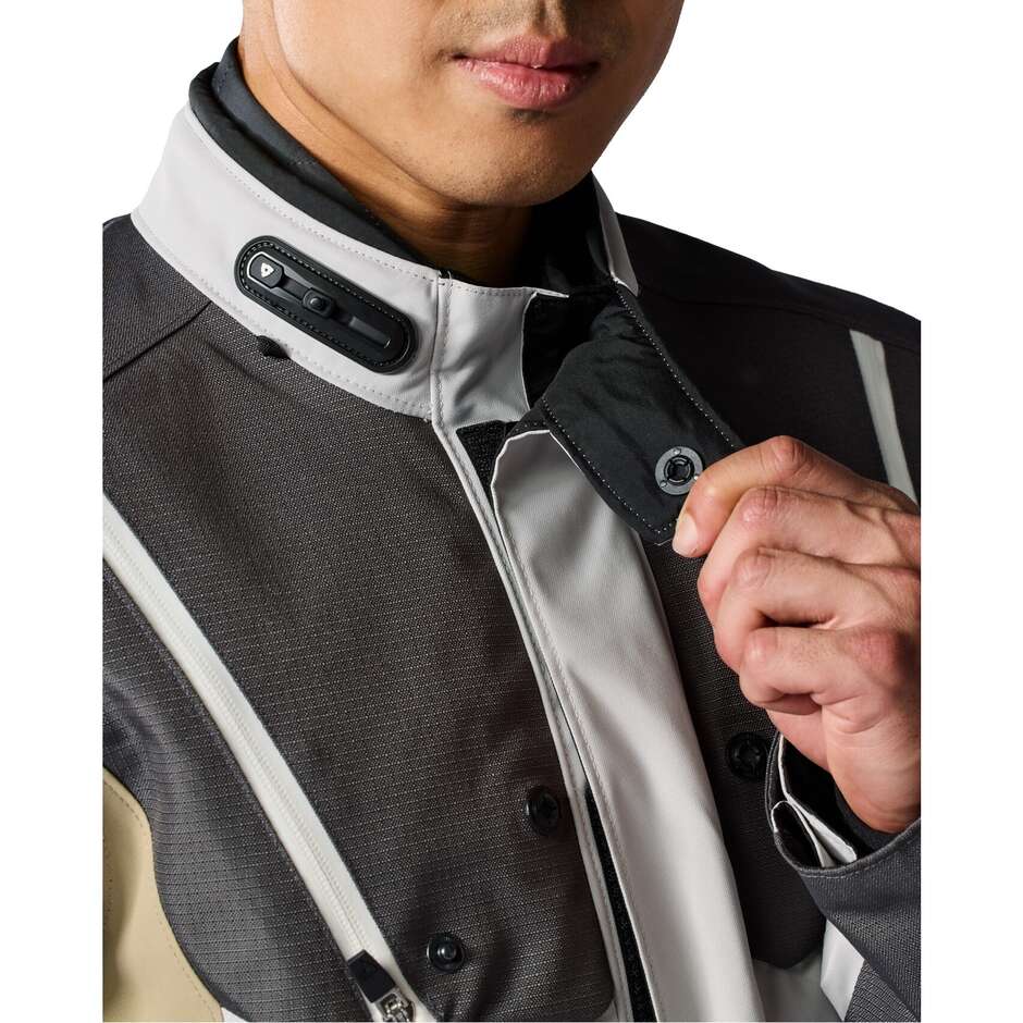 Blouson moto Rev'it Horizon 3 H2O, gris sable