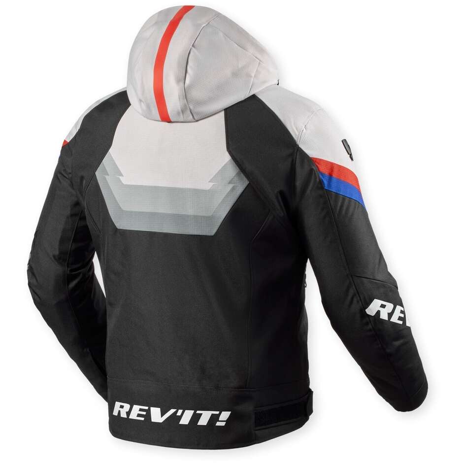 Blouson moto Rev'it Quantum 3 H2O Noir Gris clair