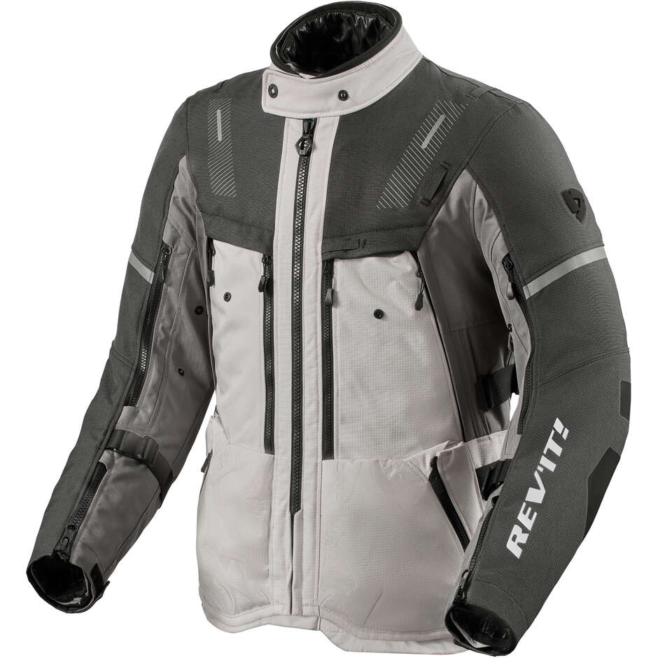 Blouson moto Rev'it Sand 5 H2O Argent Anthracite
