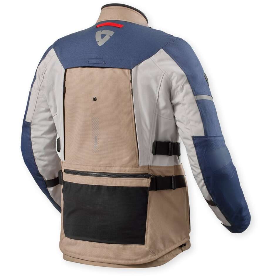 Blouson moto Rev'it Sand 5 H2O marron bleu