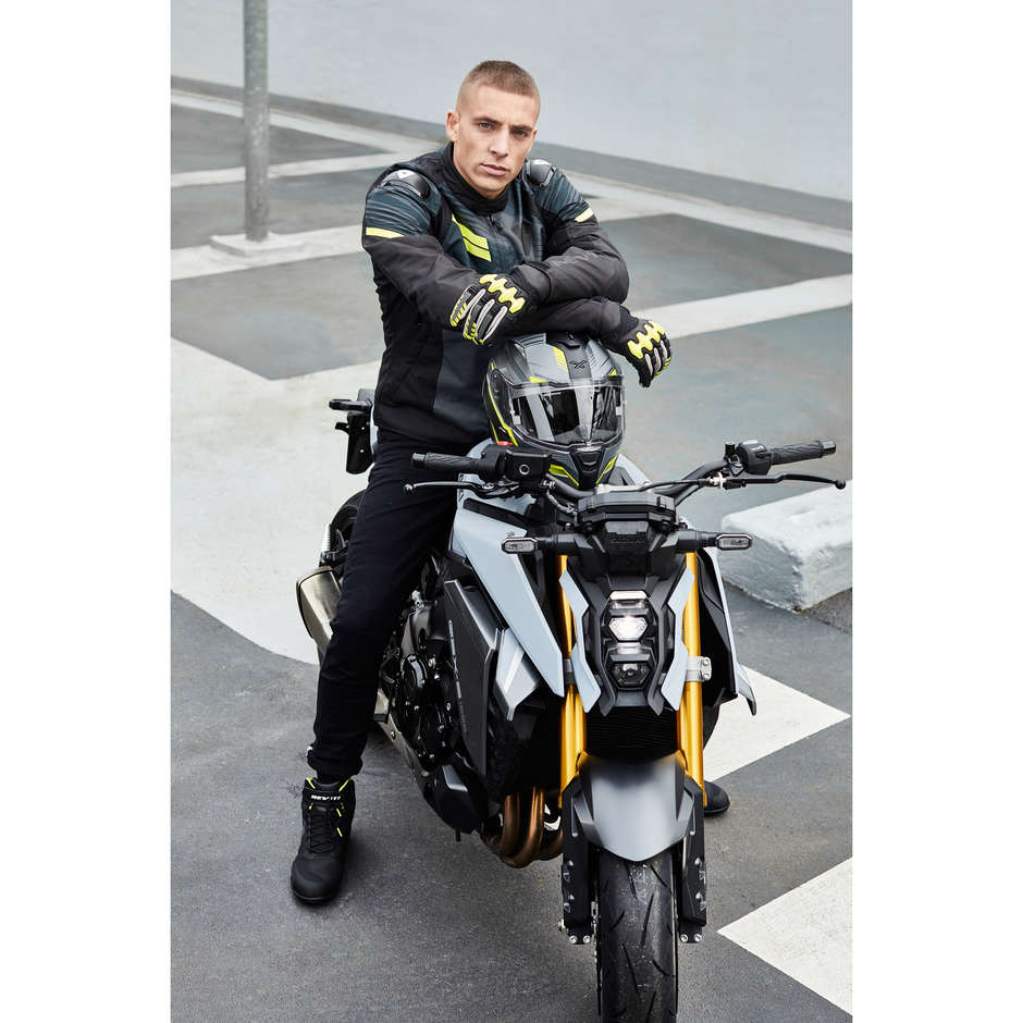 Blouson Moto Sport REV'IT APEX H2O Anthracite Jaune Fluo