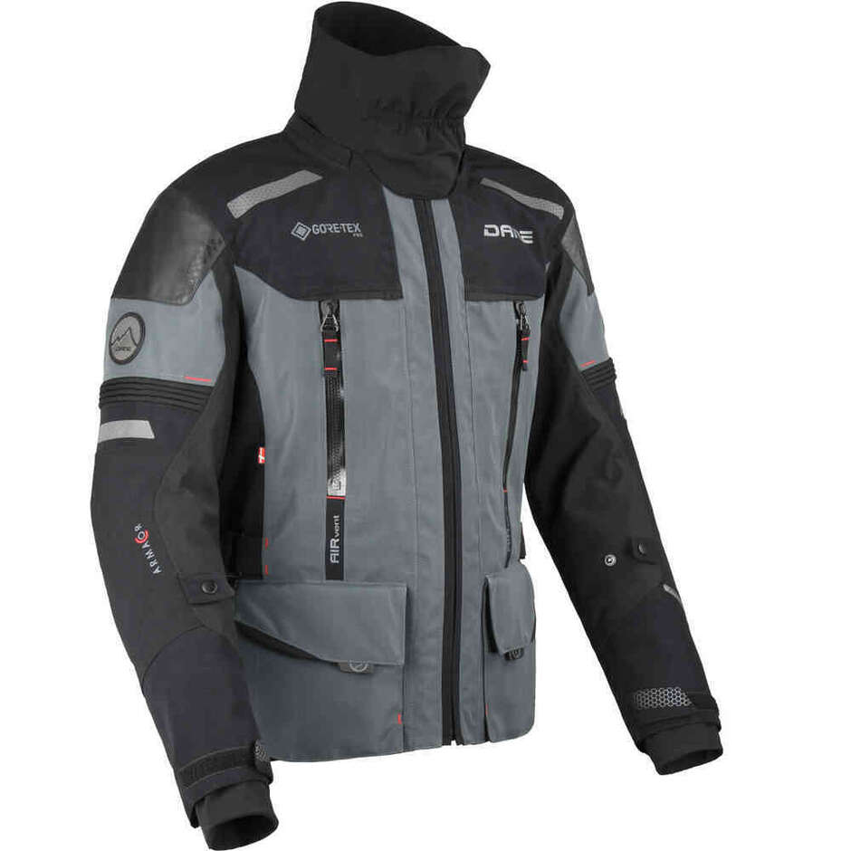 Blouson Moto Technique Dane Bornholm Gore-tex Pro Noir Gris