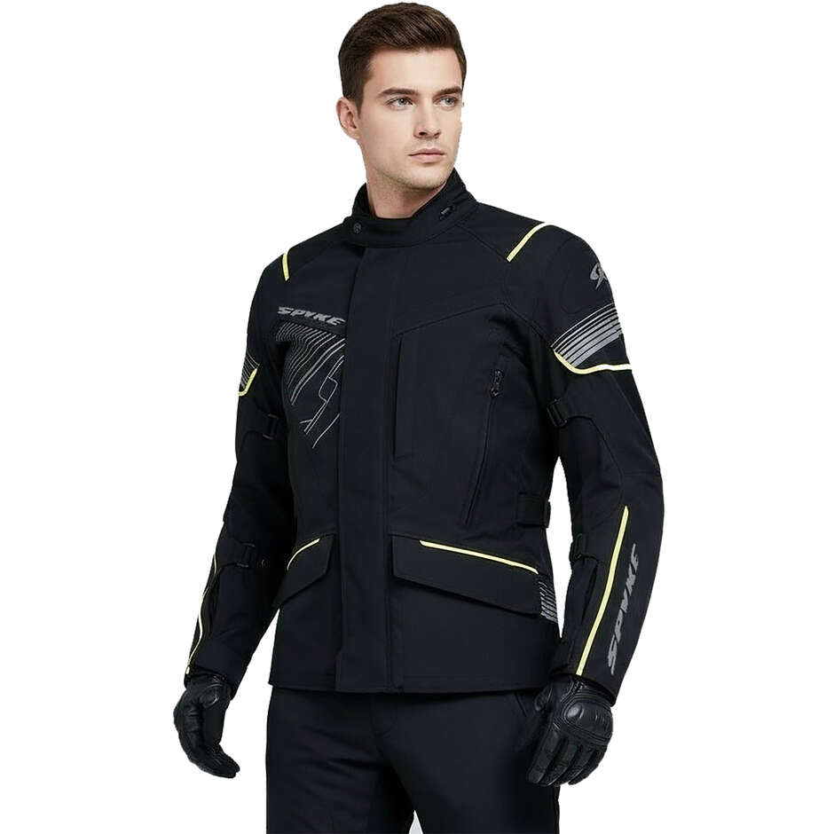 Blouson moto technique Spyke Artica dry Tecno Laminate Noir Jaune