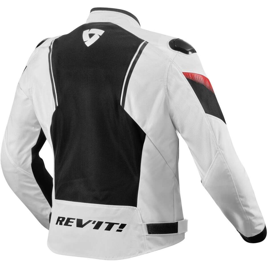Blouson Moto Tissu Rev'it CONTROL AIR H2O Blanc Noir