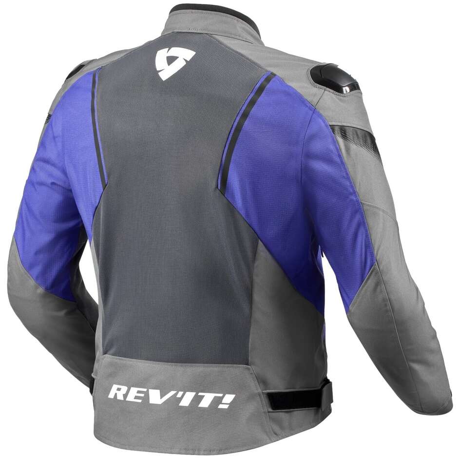 Blouson Moto Tissu Rev'it CONTROL AIR H2O Gris Bleu