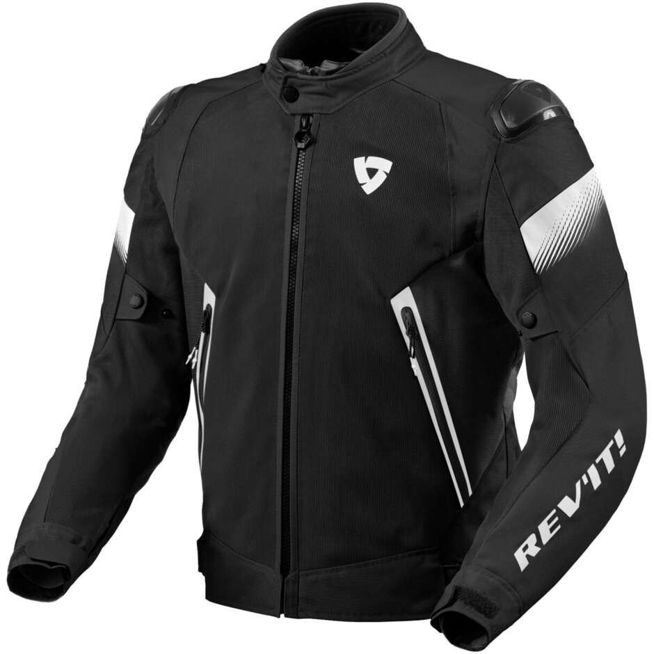 Blouson Moto Tissu Rev'it CONTROL AIR H2O Noir Blanc