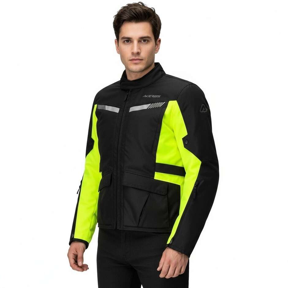 Blouson Moto Touring Acerbis X-TRAIL Noir Jaune