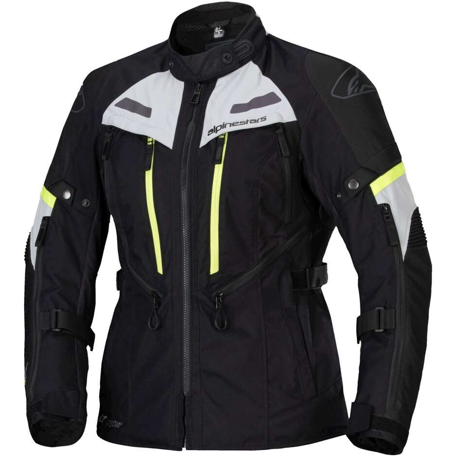 Blouson Moto Touring Femme Alpinestars STELLA BOGOTA' PRO Noir Gris Glace Jaune Fluo