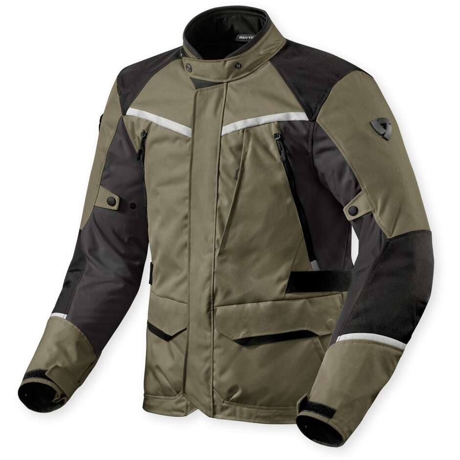 Blouson moto touring Rev'it VOLTIAC 3 H2O Anthracite Vert
