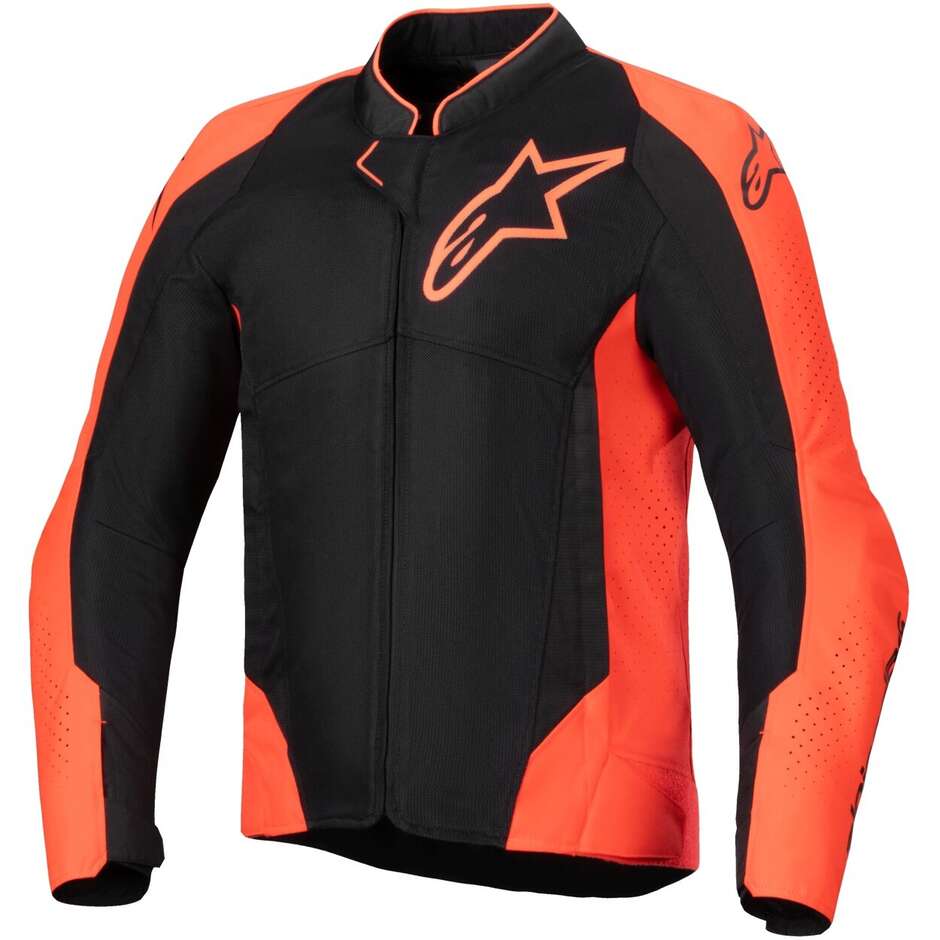 Blouson moto été Alpinestars VIPER AIR V4 Rouge fluo Noir