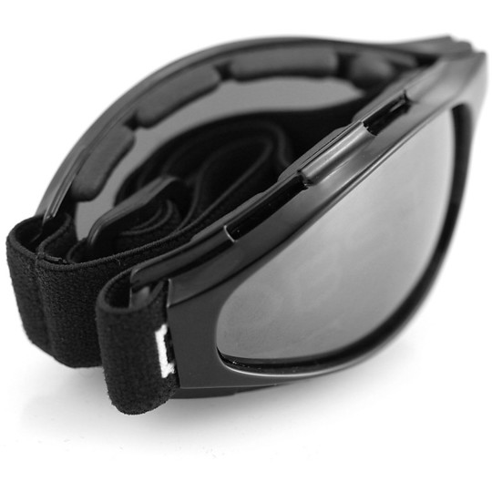 Bobster Crossfire Adventure Folding Motorcycle Goggles Smoked Lens