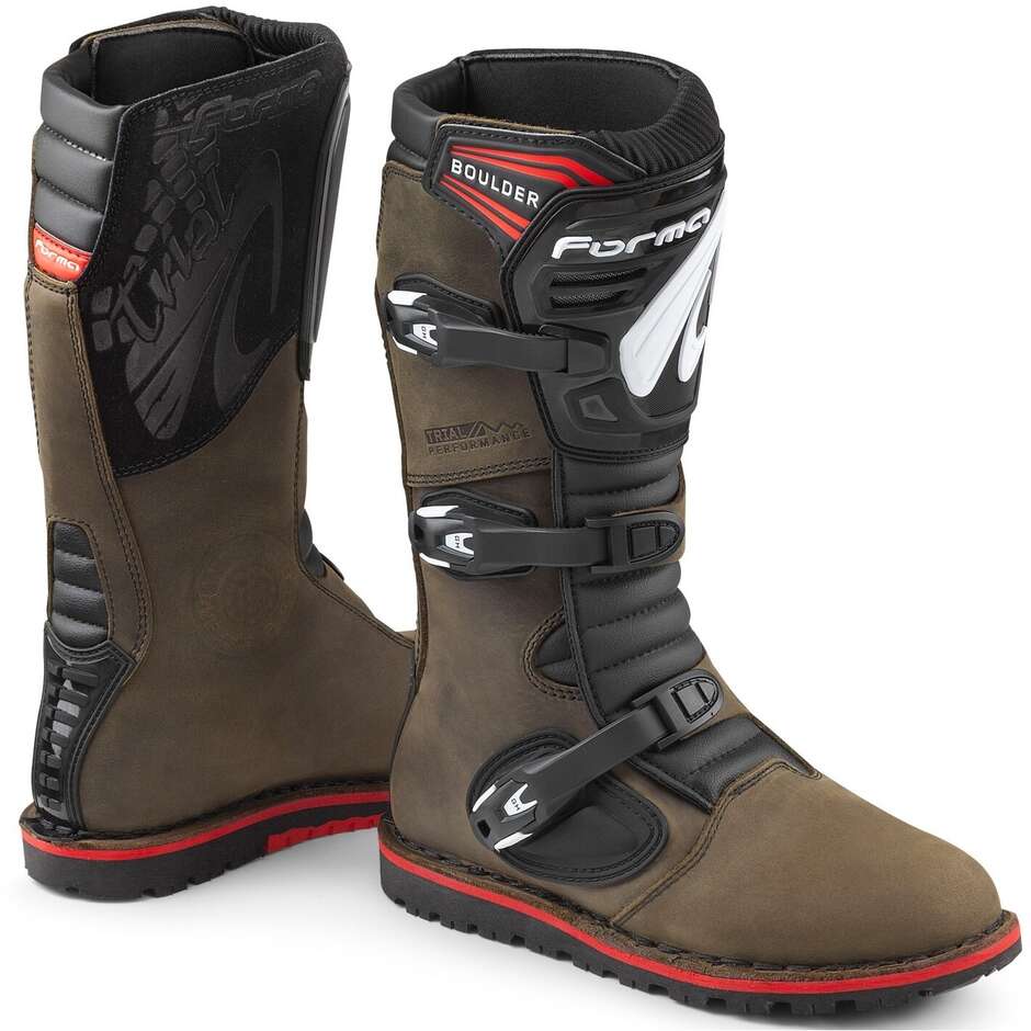 Boot Enduro & Trial Shape BOULDER Brown