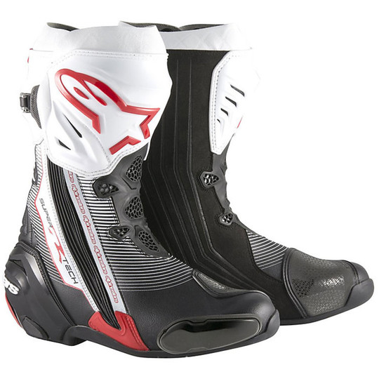 Boots Alpinestars Racing SUPERTECH R Boot White Black Red